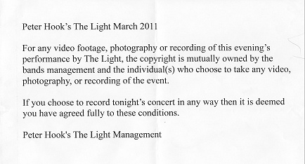 Paris Trabendo 2011 disclaimer