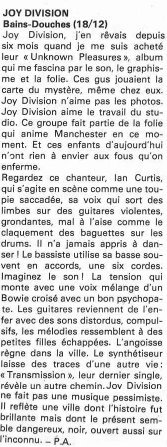 Joy Division Paris Les Bains Douches 1979