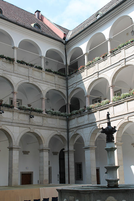 Landhaus arcaded courtyard