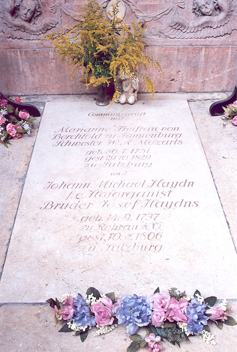 Michael Haydn & Nannerl Mozart's grave