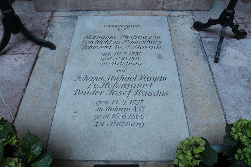 Michael Haydn & Nannerl Mozart's grave