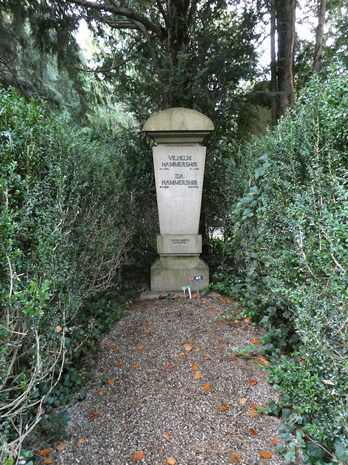 Vilhelm Hammershøi's grave in Vestre Kirkegård