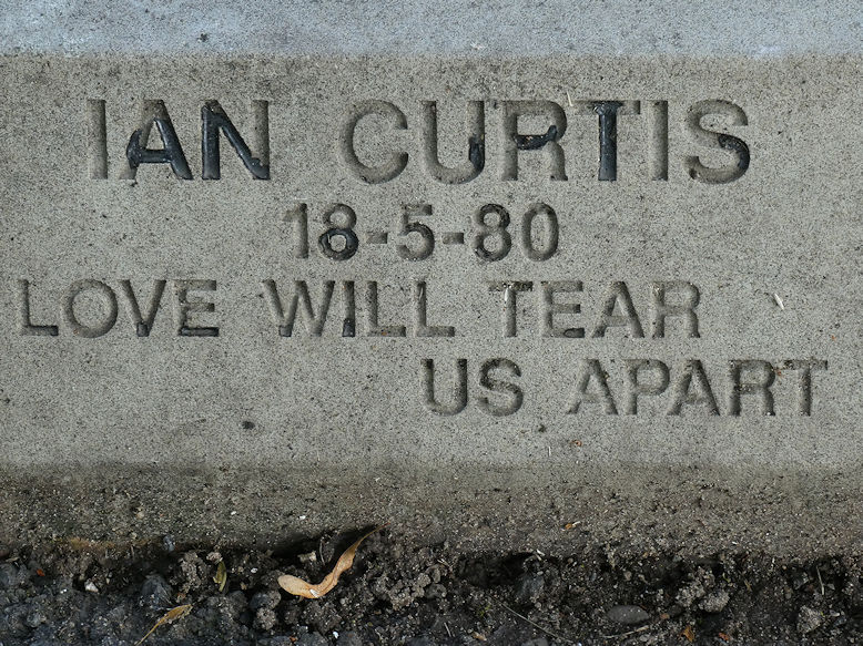 Ian Curtis's memorial stone