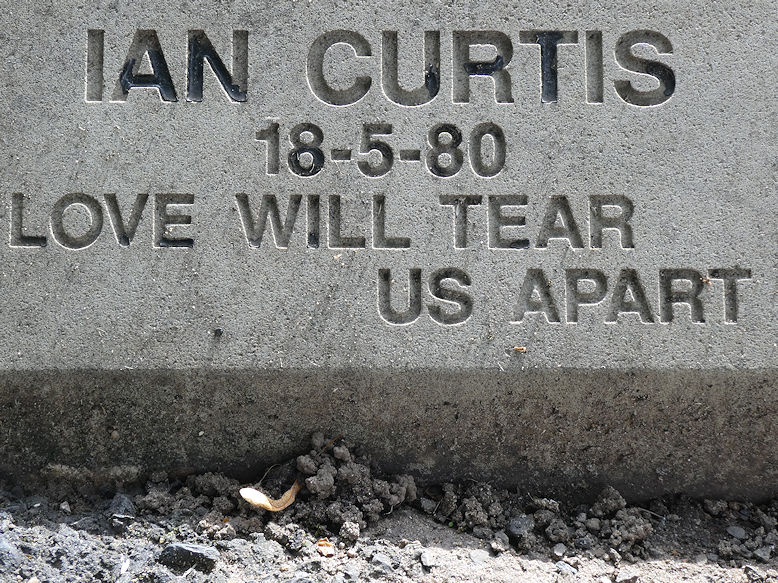 Ian Curtis's memorial stone