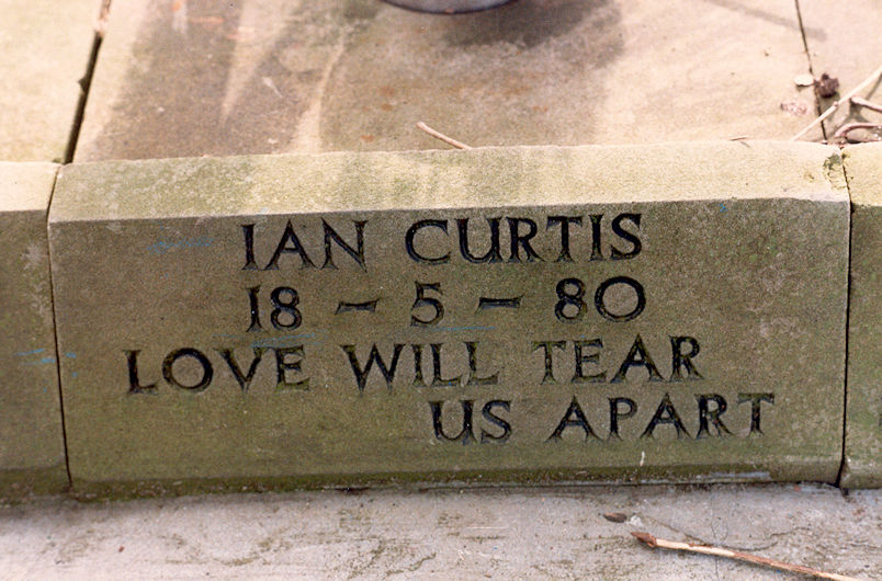Ian Curtis's memorial stone