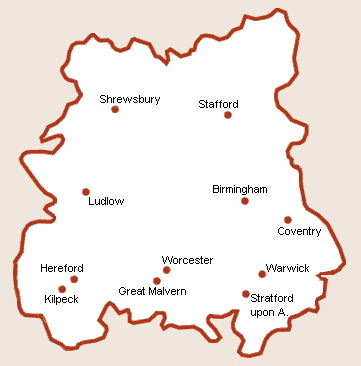West Midlands Map