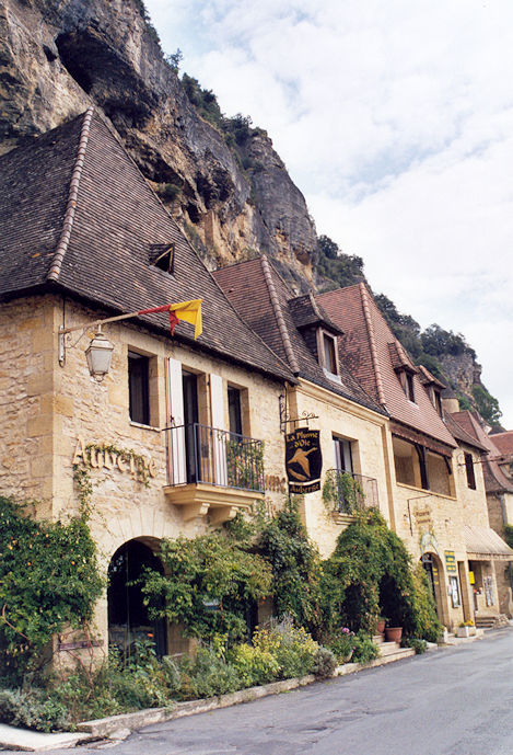 Historic houses on the main street, Le Bourg