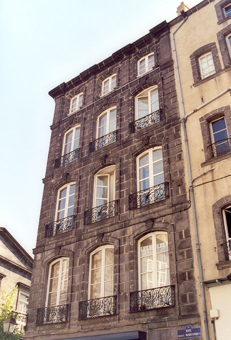 Typical lava building Rue Philippe Marcombes