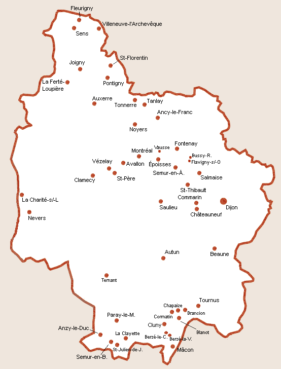 Bourgogne Map