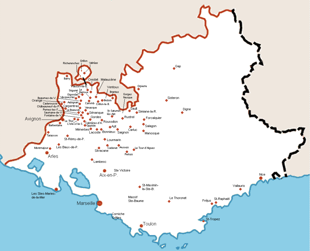 Provence-Alpes-Côte d'Azur Map