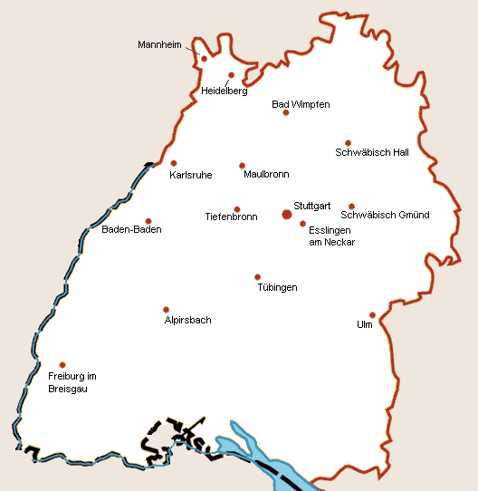 Baden-Württemberg Map