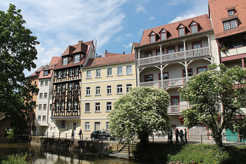 Historic houses on Habergasse along the Ludwig-Donau-Main-Kanal