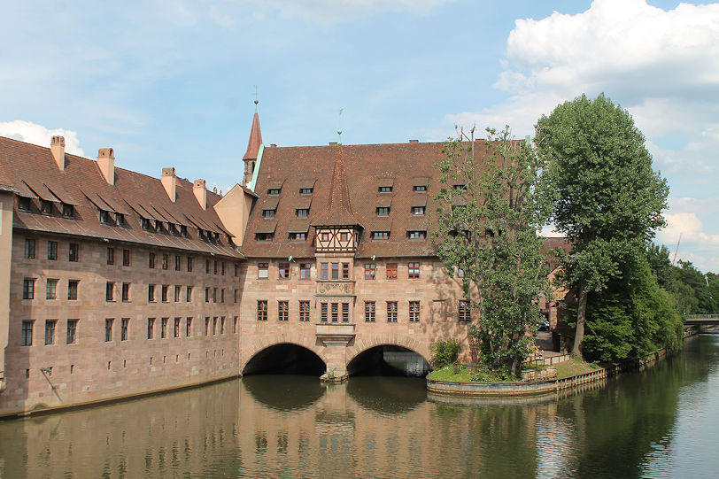 Heilig-Geist-Spital on the Pegnitz river