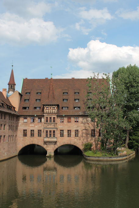 Heilig-Geist-Spital on the Pegnitz river