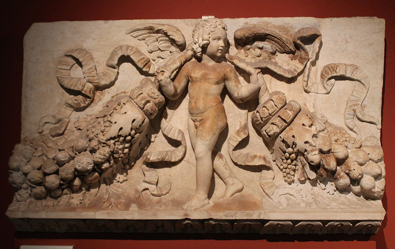 Roman relief with Eros