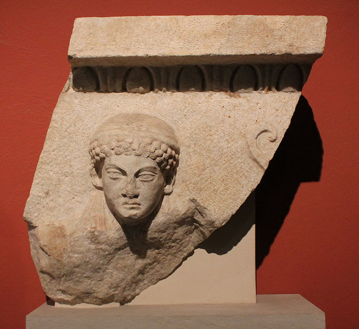 Head of Apollo from temple of Sarapis in Miletus
