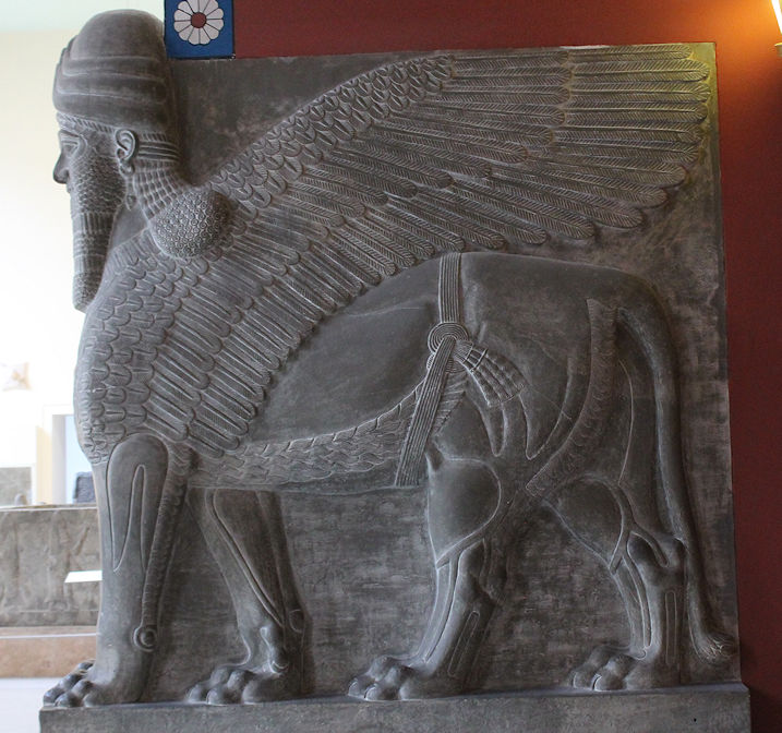 Assyrian statue of a Lamassu