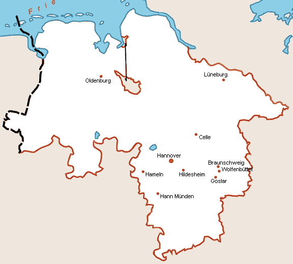 Niedersachsen Map