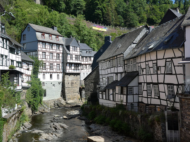 Half-timbered houses along the Rur