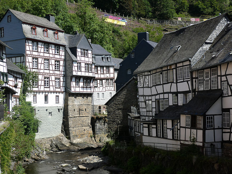 Half-timbered houses along the Rur