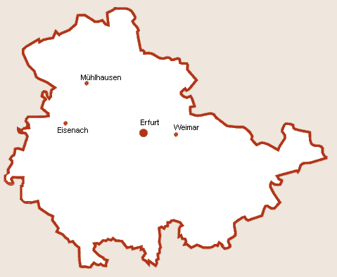 Thüringen Map