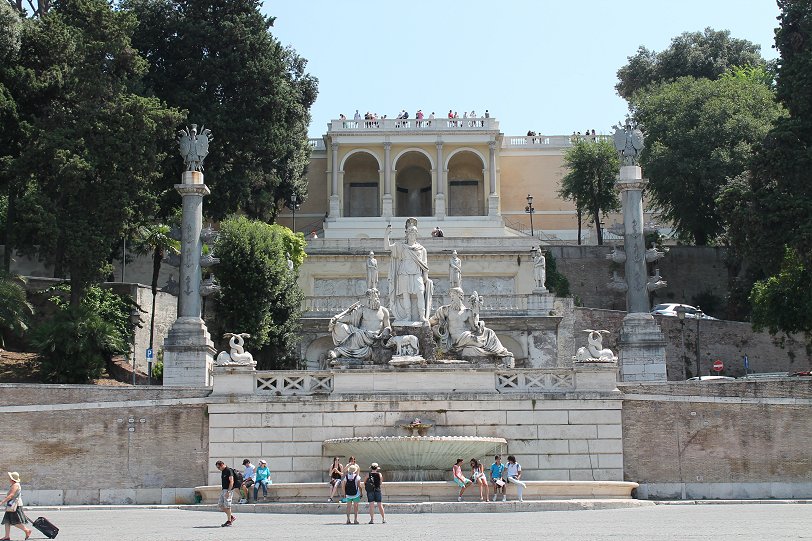Piazza del Popolo Fontana della Dea Roma & terrazza del Pincio