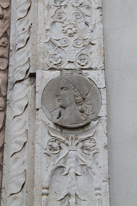 Basilica di Santa Maria delle Grazie, portal detail