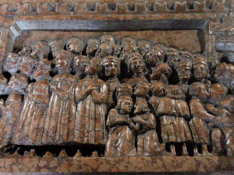 Duomo vecchio (AKA Rotonda), tomb (detail)