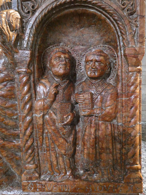 Duomo vecchio (AKA Rotonda), tomb (detail)