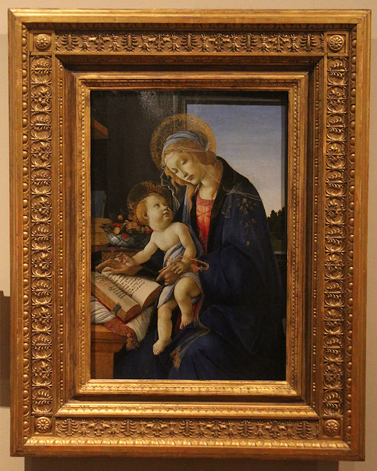 A Sandro Botticelli painting, Virgin & Child