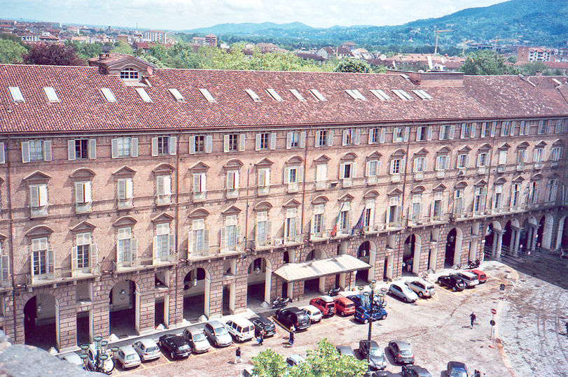 Piazza Castello viewed from Palazzo Madama e Casaforte degli Acaja