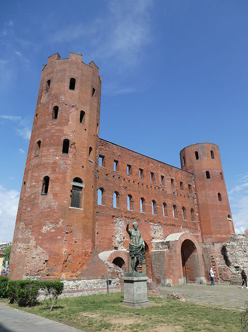 Porta Palatina & Augustus statue