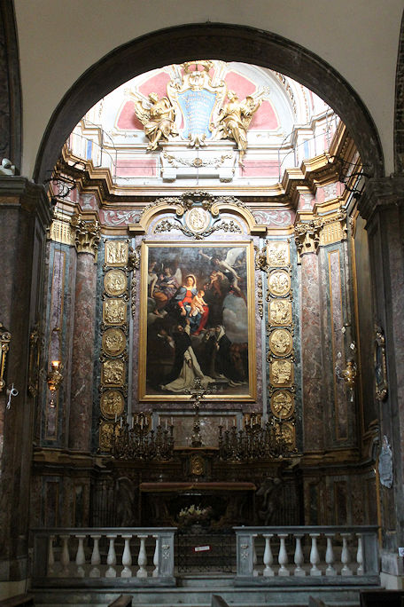 Chiesa di San Domenico, Cappella del Rosario with Guercino painting