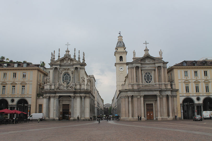 Piazza San Carlo, Santa Cristina (left) & San Carlo Borromeo (right) Churches