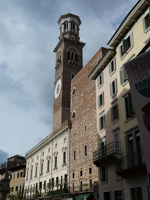 Piazza delle Erbe with Palazzo della Ragione & Torre dei Lamberti