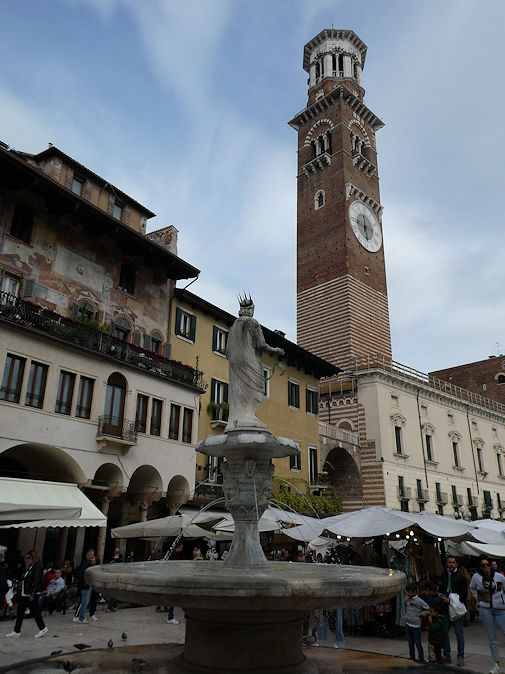Piazza delle Erbe, with Case Mazzanti, Palazzo della Ragione & Torre dei Lamberti