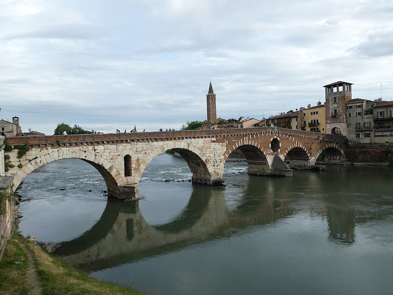 Ponte Pietra over river Adige