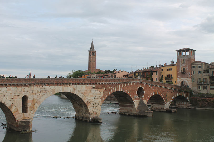 Ponte Pietra over river Adige