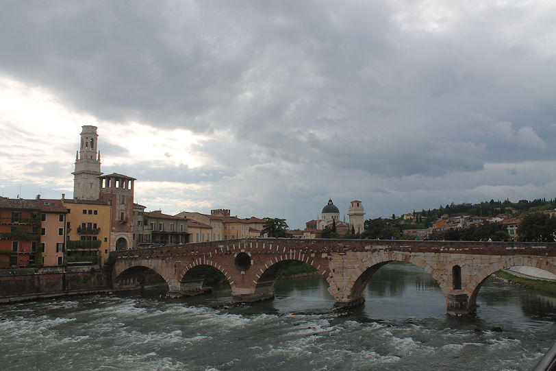 Ponte Pietra over river Adige