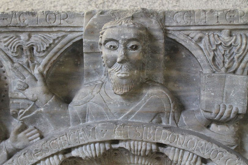Romanesque sculpture with Christ