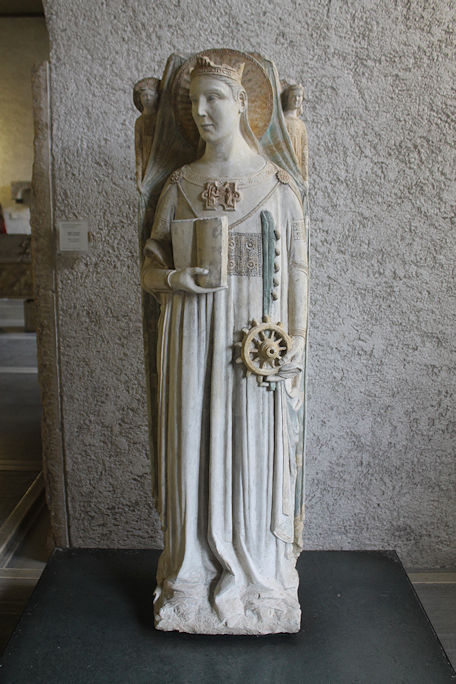 Gothic sculpture of Saint Catherine, by the Maestro di Sant'Anastasia