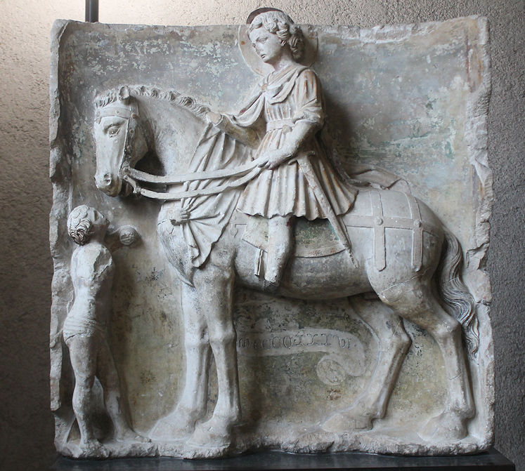 Gothic sculpture of Saint Martin, by the Maestro del 1436