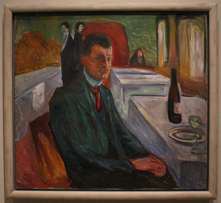 An Edvard Munch self-portrait
