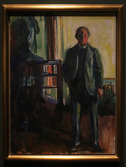 An Edvard Munch self-portrait