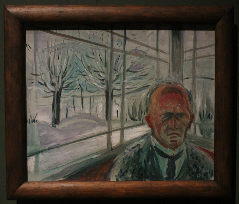 An Edvard Munch self-portrait