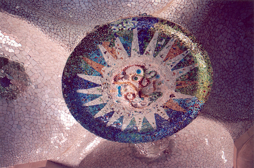 Parc Güell mosaic Sala de les Cent Columnes