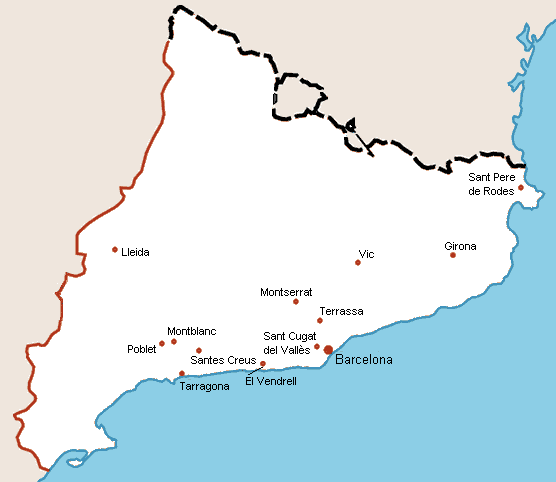 Cataluña Map