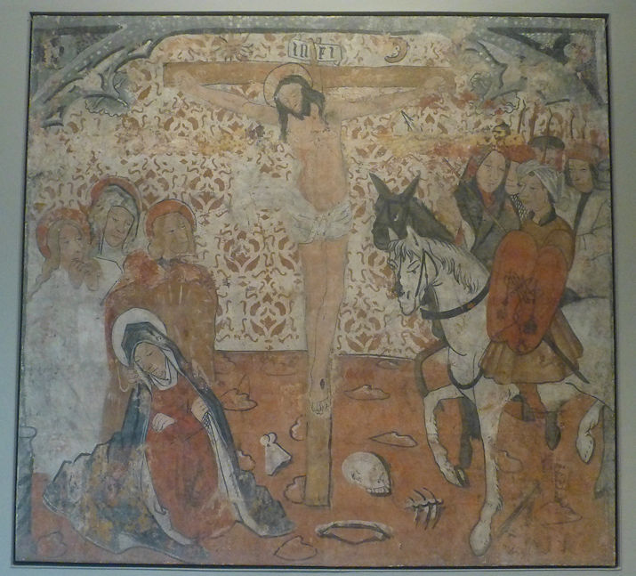 Gothic Calvary fresco from Gallipienzo Church