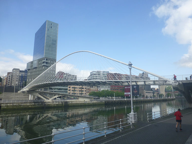 Zubizuri over Ría de Bilbao