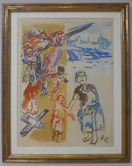 Oskar Kokoschka gouache